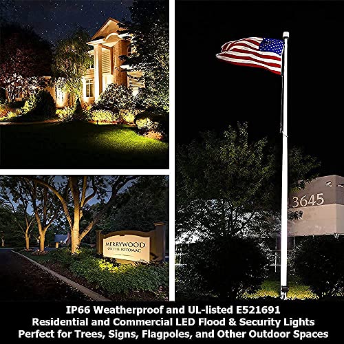 TerraVista 16W Zero Glare Outdoor Security Flood Light Backyard Lights, 1PK