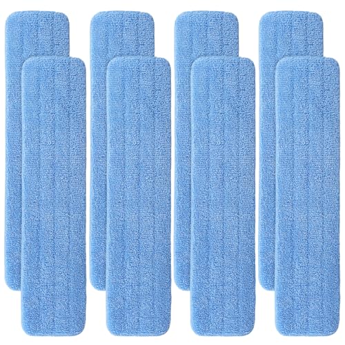 Replacement Microfiber Pad for Rubbermaid Commercial 24 Inch Mop Head - 8 Pack Wet & Dry Commercial Cleaning Refills Reusable Mop Refills Fit for Any Microfiber Flat Mop System 24" - color: 24inch-8pack