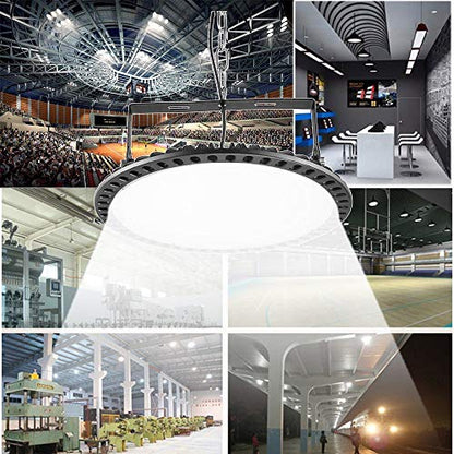 100W LED High Bay Light lamp Factory Warehouse Industrial Lighting 10000 Lumen 6000-6500K IP65 Warehouse LED Lights- Commercial Bay Lighting for Garage Factory Workshop Gym (100W 1) - size: 100W 1pcs