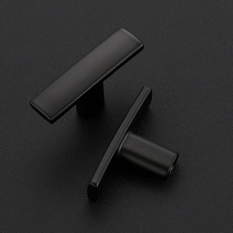 3 Pack Black Cabinet Knobs, 2in Length Curved Bar Drawer Pulls - color: Matte Black, size: 3 Pack, style: Curved