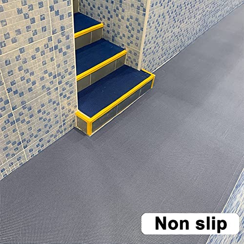 jxgzyy Commercial Drainage Mat Non Slip Wet Area Commercial Floor Mat, Grey - color: Grey, size: 196.8"L x 36"W x 0.2"Th