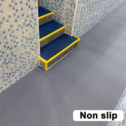 jxgzyy Commercial Drainage Mat Non Slip Wet Area Commercial Floor Mat, Grey - color: Grey, size: 196.8"L x 36"W x 0.2"Th