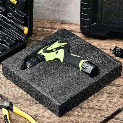 Hoolerry 2 Pcs Polyethylene Foam Block, 12" X 12" X 2", Black - size: 12" X 12" X 2"