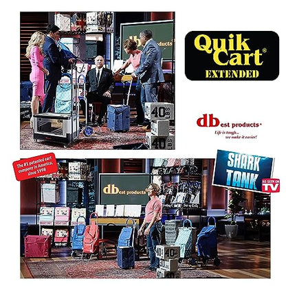 dbest Products Quik Cart Extended Collapsible Rolling Crate - Gray & Black - color: Black, style: Extended