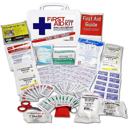OSHA & ANSI Class A, Metal First Aid Kit, 25 Person, 79 Piece Emergency Kit