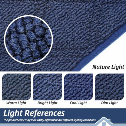 BEQHAUSE Dirt Trapper Door Mat 32" x 48" Non-Slip Washable, Blue - color: Blue, size: 32" X 48" (Rectangular)