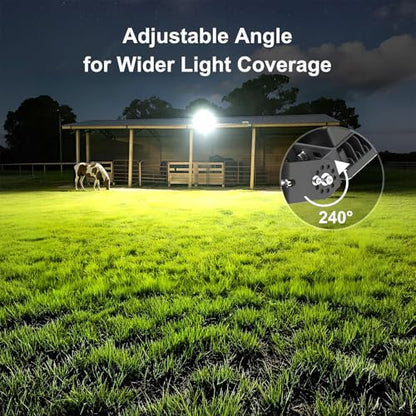 Kekeou 100W Dusk to Dawn LED Flood Light with Remote, 6500K Security Lights - size: 100W-Arm