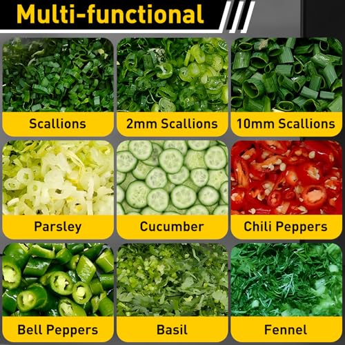 200W Commercial Electric Vegetable Cutter, Automatic Scallion Chopper