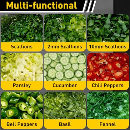 200W Commercial Electric Vegetable Cutter, Automatic Scallion Chopper