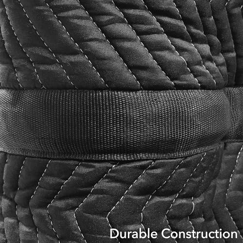 Sure-Max Door Jamb Protector Pad with 3 Sewn-in Steel Spring Clips, 72" x 24", Black
