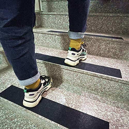 COSIMIXO 4" x 35Ft Heavy Duty Anti Slip Tape,Best 80grit Friction,Grip,Abrasive for Stairs Outdoor/Indoor Waterproof Grip Tape Safety Non Skid Tread Staircases Anti-Slip Traction Tape Black - size: 4" x 35Ft
