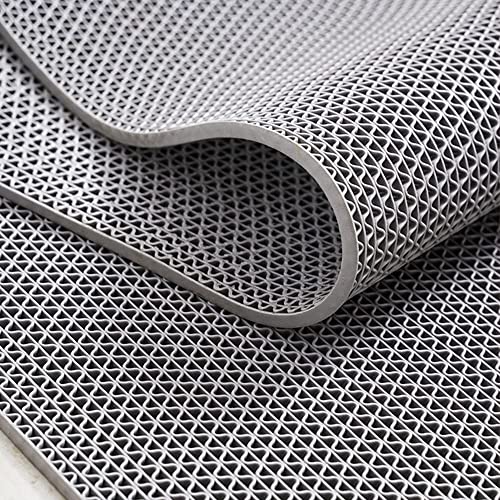 jxgzyy Commercial Drainage Mat Non Slip Wet Area Commercial Floor Mat, Grey - color: Grey, size: 196.8"L x 36"W x 0.2"Th