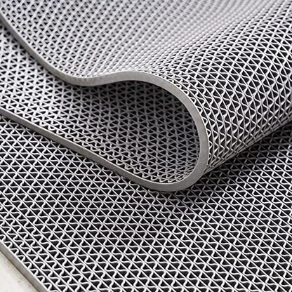 jxgzyy Commercial Drainage Mat Non Slip Wet Area Commercial Floor Mat, Grey - color: Grey, size: 196.8"L x 36"W x 0.2"Th