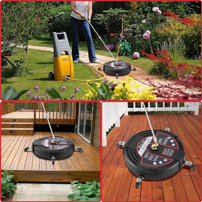 Tool Daily 18 Inch Surface Cleaner for Pressure Washer with 4 Wheels - size: 18 Inch