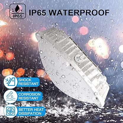 OSTEK 60W LED Canopy Light for Garage Ceiling Lighting 8400Lm(140lm/w) 180-250w HPS/MH Equiv 5000K Outdoor Garage Light Fixture 100-277VAC IP65 for Gas Station, 5 Years Warranty
