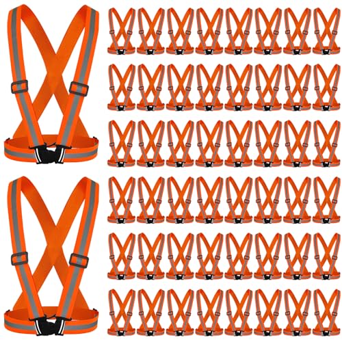 Hercicy Reflective Vest High Visibility Safety Vests Bulk - color: Orange
