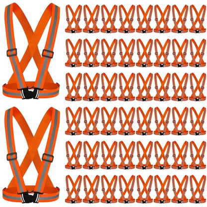 Hercicy Reflective Vest High Visibility Safety Vests Bulk - color: Orange