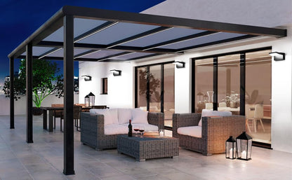 Outdoor Wall Sconces 350 ° Rotatable Panel 6000K IP65 Waterproof 3Pack - color: 3/40w/6000k/Black