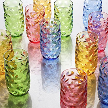 Cupture Impression Plastic Tumblers BPA Free, 20 oz, 4-Pack (Assorted Colors)