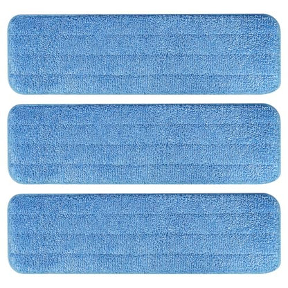 AmaVins 3 Pack Microfiber Cleaning Pads, Reusable Microfiber Mop Pads for 18 Inch Mop, Hardwood Floor Replacement Cleaning Mop Pads, Machine Washes - color: Bule 3 Pack 01