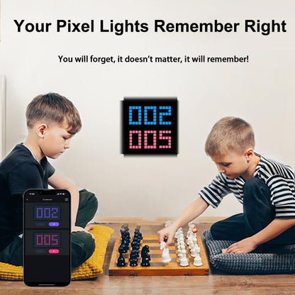 16x16 Programmable LED Pixel Screen, Digital Alarm Clock Matrix Panel, Pixel Light Art Display with APP Control, DIY Graffiti Animation Message Board Gift for Gamers Men&Women, Him/Her, Boys & Girls - size: 16*16