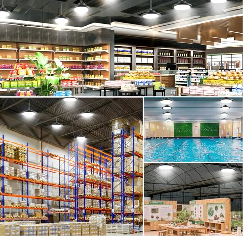 ISKYDRAW UFO LED High Bay Lights 8 Pack, 200W 30000LM Shop Lights