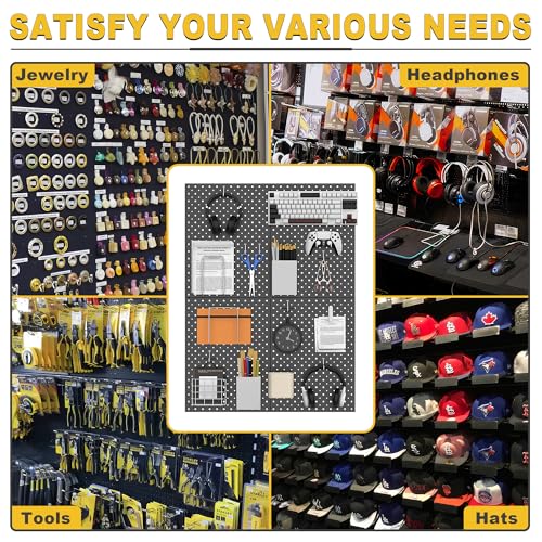 Ultrawall Metal Pegboard Panels, Pegboard Wall Organizer, Black Peg Boards - color: Black, size: 16x12"- 2 Pcs