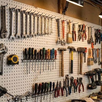 100 Pcs 4 Inch Peg Board Shelving Hooks, Black Pegboard Hooks, Heavy Duty Wall Display Hook Bulk for 1/8 and 1/4 Pegboard, for Garage Storage, Craft Organizing, Kitchen, Store