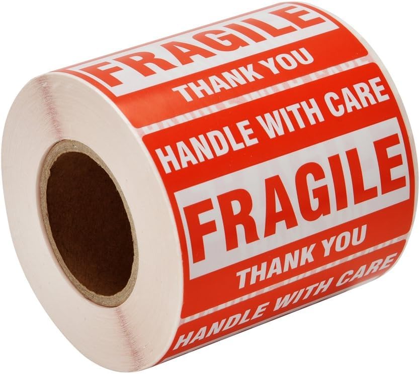 3'' x 5'' Fragile Stickers, 500 Labels/Roll, 4 Rolls - size: 3" x 5" - 4 Rolls-1