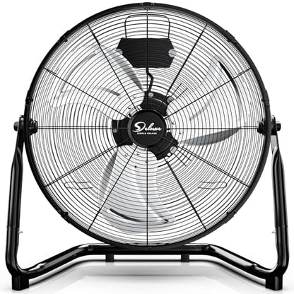 Simple Deluxe 18 Inch 3-Speed High Velocity Heavy Duty Metal Industrial Floor Fans, Black - size: 18 Inch, style: 1 Pack