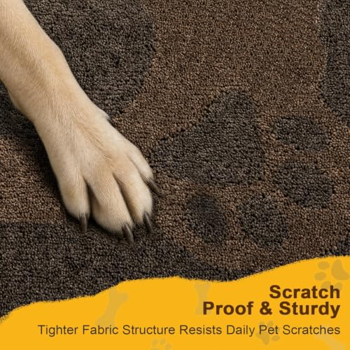 BSICPRO Dog Door Mat 24"x59", Teddy Brown Dirt Trapping Mud Mat - color: Teddy Brown, size: 24"x59"