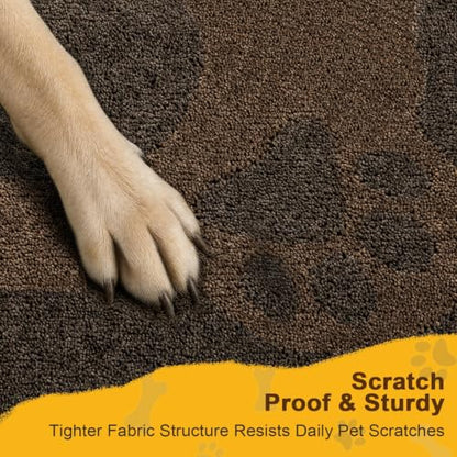 BSICPRO Dog Door Mat 35"x59", Teddy Brown Dirt Trapping Mud Mat - color: Teddy Brown, size: 35"x59"