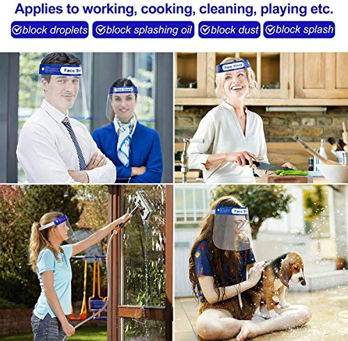 nextool 5-PK Full Protection, Adjustable and Reusable Face Shield with Easy to Clean Anti-Fog Lens, Unisex