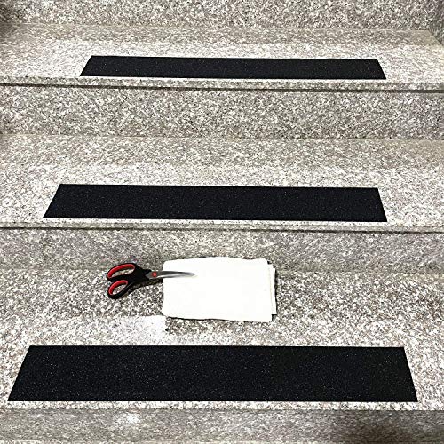 COSIMIXO 12" x 35Ft Heavy Duty Anti Slip Tape,Best 80grit Friction,Grip,Abrasive for Stairs Outdoor/Indoor,Skateboard Grip Tape Safety Non Skid Tread Staircases Anti-Slip Traction Tape Black - size: 12" x 35Ft