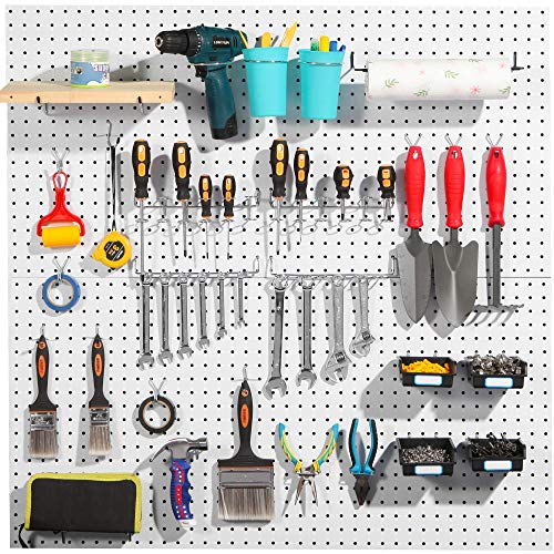 Pegboard Hooks with Bins, Peg Locks, for Organizing Various Tools, 117 PCS, 60 of Which are Locks - style: 117PCS