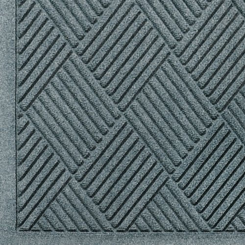 M+A Matting WaterHog Diamond | Commercial-Grade Entrance Mat with Fabric Border – Indoor/Outdoor, Quick Drying, Stain Resistant Door Mat (Bluestone, 3' x 5') - color: Bluestone, size: 3 X 5