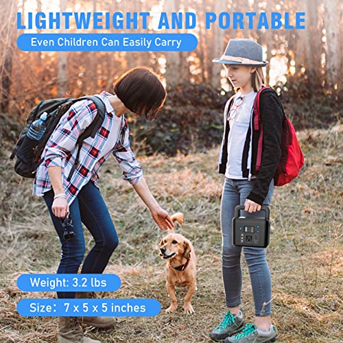 200W Portable Power Station, 120Wh Power Bank with AC Outlet 120V - color: Black Blue