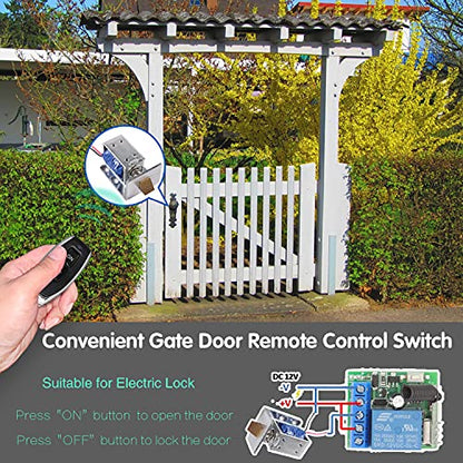 DieseRC 433Mhz Universal Wireless Remote Control Switch DC 12V 1CH RF Relay Receiver Module with 5 Transmitters EV1527 Learning Code Remote Switch - color: 1 Recever and 5 Transmitters