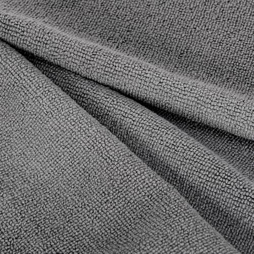 Amazon Basics Microfiber Cleaning Cloths, Ultra Absorbent, Lint Free, Streak Free, Non-Abrasive, Reusable and Washable, 12" x 12", Grey, 24 Pack - style: 24-Pack