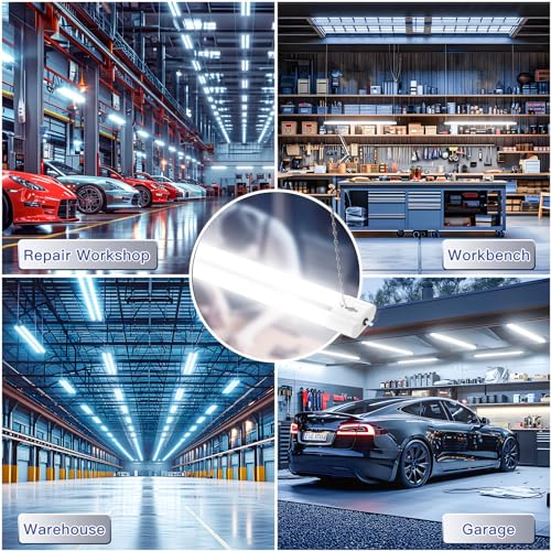 BBOUNDER 10 Pack 4FT LED Shop Light, 6500K, 40W=250W, 4400LM, 4 Linkable - color: White