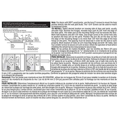 Prime-Line Swing Bar Door Guard, Auxiliary Security Lock, Satin Nickel - color: Satin Nickel