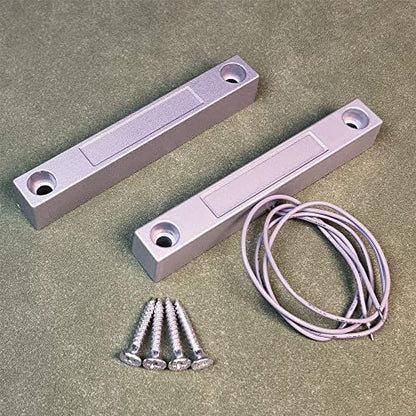 Gebildet Home Security Wired Rolling Door Contact Magnetic Reed Switch MC-58 Alarm Sensor Magnetic Switch with 2 Wires for N.C. Applications - color: Silver-E980