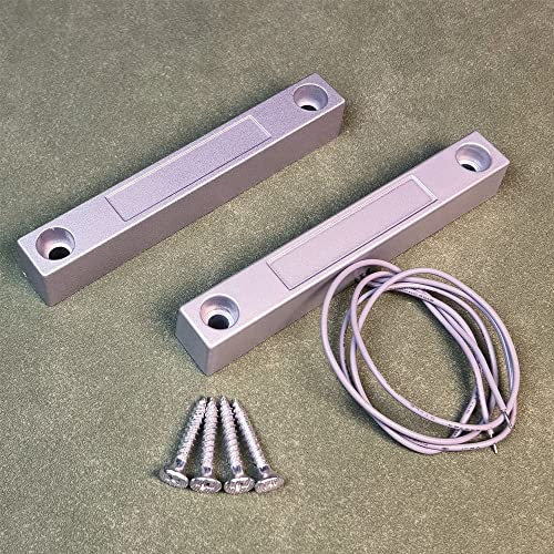 Gebildet Home Security Wired Rolling Door Contact Magnetic Reed Switch MC-58 Alarm Sensor Magnetic Switch with 2 Wires for N.C. Applications - color: Silver-E980