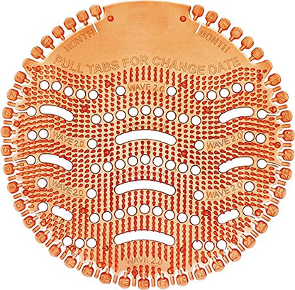 Fresh Products 3WDS60MAN Wave 3D Urinal Deodorizer Screen, Orange, Mango Fragrance, 10 Screens/Box