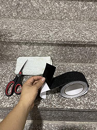 COSIMIXO 2" x 35Ft Heavy Duty Anti Slip Tape,Best 80grit Friction,Grip,Abrasive for Stairs Outdoor/Indoor Waterproof Grip Tape Safety Non Skid Tread Staircases Anti-Slip Traction Tape Black - size: 2" x 35Ft