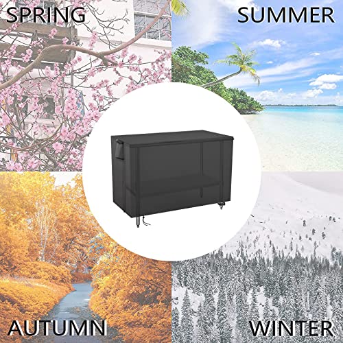 Outdoor Prep Table Cover for Metal BBQ Cart Table, 48x30x35 Inch - size: 48" x 30" x 35"