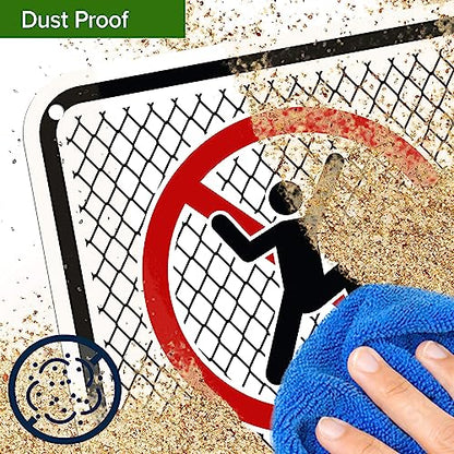 No Playing Or Climbing On Fence Sign, 12x18 Inches, 55 mil thick HDPE (high - size: 12x18 - Polyethylene
