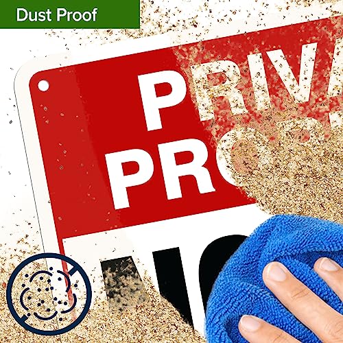 Private Property No Fishing No Hunting No Trespassing Sign, 7x10 Inches, - size: 7x10 - Aluminum