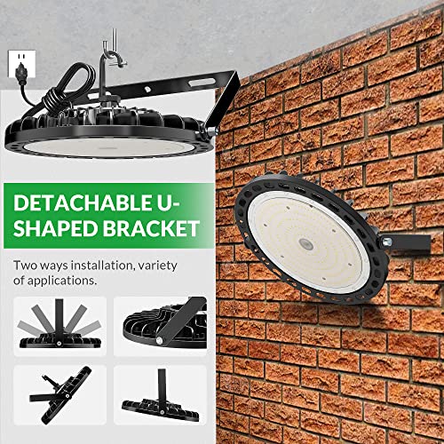 200W UFO LED High Bay Light 28000 LM 5000K w/US Plug 5ft Cable, Non-Dim - size: 200W 1PCS - Non Dim