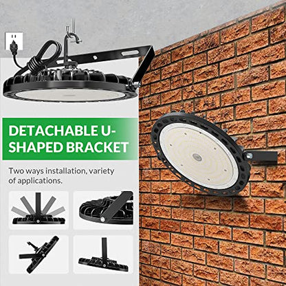 200W UFO LED High Bay Light 28000 LM 5000K w/US Plug 5ft Cable, Non-Dim - size: 200W 1PCS - Non Dim